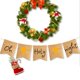 thumbnail image 2 of Country Burlap Oh Holy Night Banner Yute Hessian Garland Decoración colgante 2m, 2 of 9