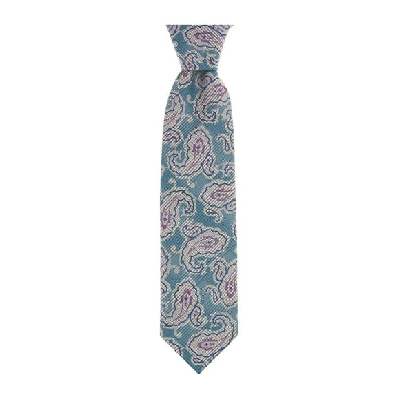 Michelsons of London Men's Teal Paisley Tie