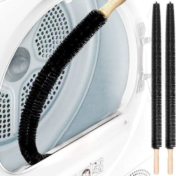MesaSe Dryer Vent Cleaner Kit 2 Pack Dryer Lint Brush Vent Trap Cleaner Long Flexible Refrigerator Coil Brush 28Inch