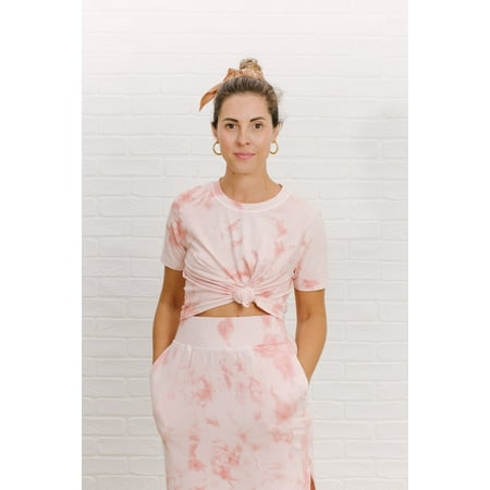 

Cropped Organic Tee - Pink Sand