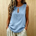 thumbnail image 5 of BUIGTTKLOP Womens Tank Tops Business Casual Summer Sleeveless Blouses Keyhold Pleated Front Dressy Outfits Work Office Clothes, 5 of 7