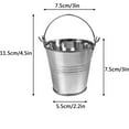 thumbnail image 2 of 6 Pieces Small Galvanized Buckets Small Metal Buckets Mini Tin Pails with Handles Mini Buckets Metallic Pails for Christmas Party Favors Garden Planter Vase Crafts 3 x 2.95 x 2.2 Inch, 2 of 7