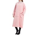 thumbnail image 1 of Wearable Blanket Sweatshirt for Men and Women Oversized Long Sleeves Warm Blanket Robes Hoodies Pink One size, 1 of 9