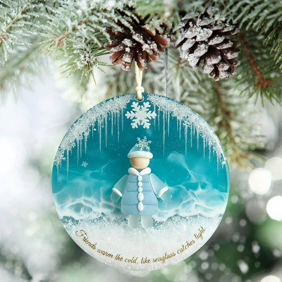 Sea Glass Ornament Glass Christmas Ornaments, Vintage Ornaments for Christmas Tree, Christmas Decorations Fun Christmas Ornaments