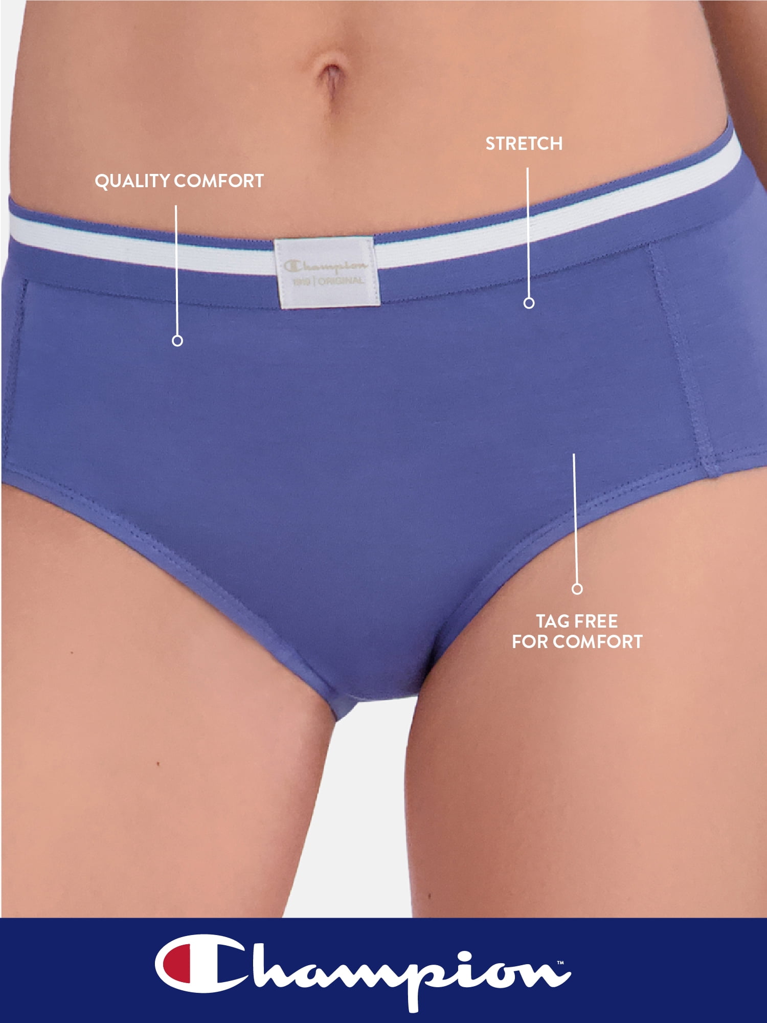 Champion Women's Hipster Underwear, 3 pack, Sizes S - XXL