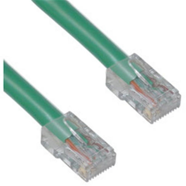 Câble de Raccordement Ethernet Vert Cat6 Sans Boot 7 Pieds