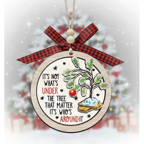 Christmas Ornaments 2025,Wooden Ornaments for Christmas Tree, Christmas Decorations Gifts for Women, Men, Vacation Ornament for Family, Sister, Friends, Meaningful Ornaments