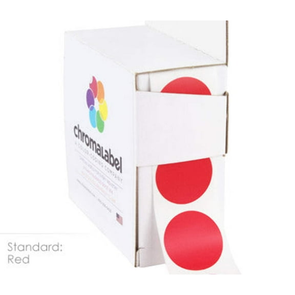 1" Permanent Round, Color-Code Dots: 1,000/Box