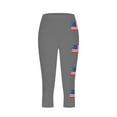 thumbnail image 4 of Patriotic Yoga Leggings - Stars Print High Rise Workout Capris, 4 of 4