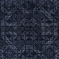 thumbnail image 1 of Ahgly Company Machine Washable Indoor Square Abstract Night Black Area Rugs, 3' Square, 1 of 7