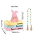 thumbnail image 3 of Decoraciones de bandejas escalonadas de Pascua 1 pila de libros de madera con conejito rosa 1 guirnalda de cuentas de Pascua Paquete de mini libros decorativos simulados de Pascua para repisa de escri, 3 of 6