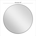 thumbnail image 3 of DecMode 30" x 30" Black Wall Mirror with Thin Frame, 3 of 7