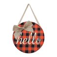 thumbnail image 1 of Wooden Round Welcome Sign Door Hanging for Easter and Christmas Decor, Density Board with Linen Rope for Easy Installation, Durable Home Decoration for Front Door or Wall, 1 of 4