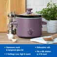 thumbnail image 3 of Mainstays Enchanting Purple 2 Qt Manual Slow Cooker, 3 of 6
