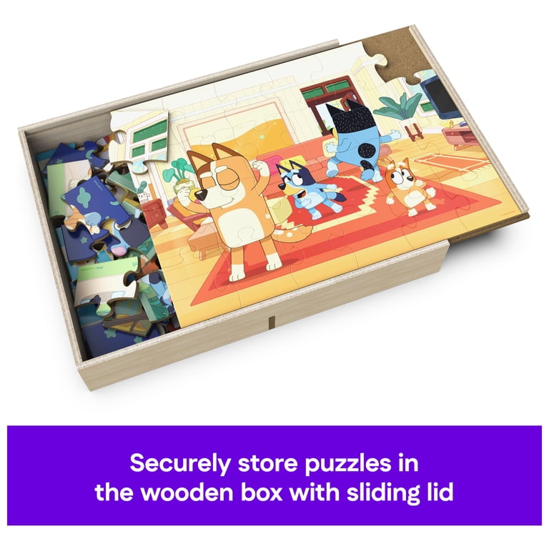 Spin Master Games, 6-Pack Of Bluey Wood Jigsaw Puzzles for Kids