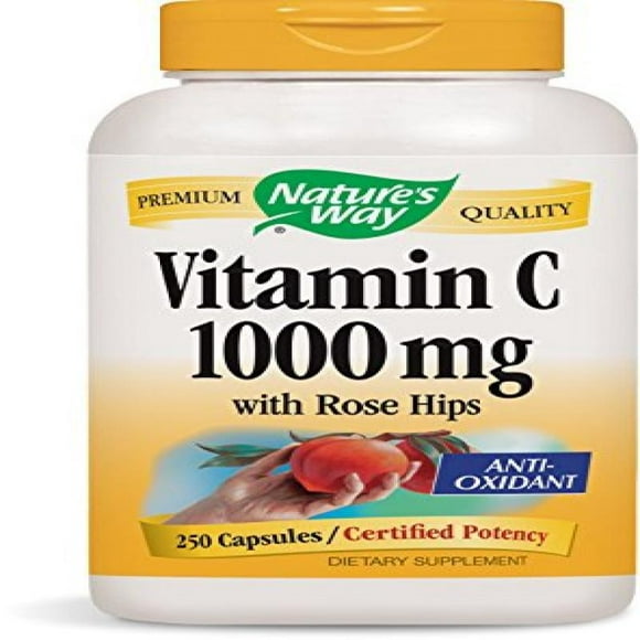 NATURES WAY Vitamine C 1000 W Églantier - 250 PC (Pack de 1)