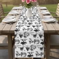 thumbnail image 4 of Farmhouse Country Table Runner 90 Inches, Black Vintage Trees Rustic French Garden Bed Runner Dresser Scarves Tabletop for Indoor Outdoor Parties/Ceremony/Banquet, 13" x 90", 4 of 9