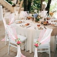 thumbnail image 3 of 2 Pack Aisle Wedding Chair Covers Tulle Chair Back Covers Yarn Chair Sashes for Wedding Long Tulle High Chair Skirt Slipcovers for Wedding Aisle Chair Back Wedding Chair Decorations,Dusty Rose&Mauve, 3 of 6