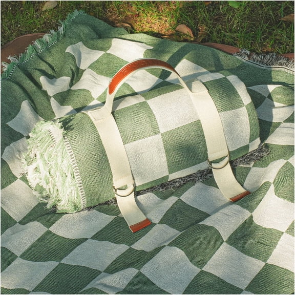 2 in 1 Extra Large Boho Beach Blanket Towel Picnic Camp Mat Family Beach Trip Essentials Summer Vacation Must Have Travel Accessories Lake Day Necessities Stuff Thing Need Gear Gift Item Gadget 2026