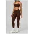 thumbnail image 2 of PISONIC Two Piece Workout Sets For Women Sport Bra Matching High Waist Scrunch Butt Leggings Gym Yoga Active Wear Outfits, 2 of 8