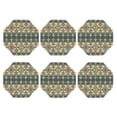 thumbnail image 2 of Pofeuu Traditional Tribal Aztec1 Print Leather Coasters Set of 6, Round Cups Mugs Mat Pad for Home Kitchen Heat Resistant Drink Coasters,Octagon, 2 of 7