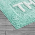 thumbnail image 6 of Jean Pierre "They" 21"x34" Cotton Bath Rug, Aqua, 6 of 8