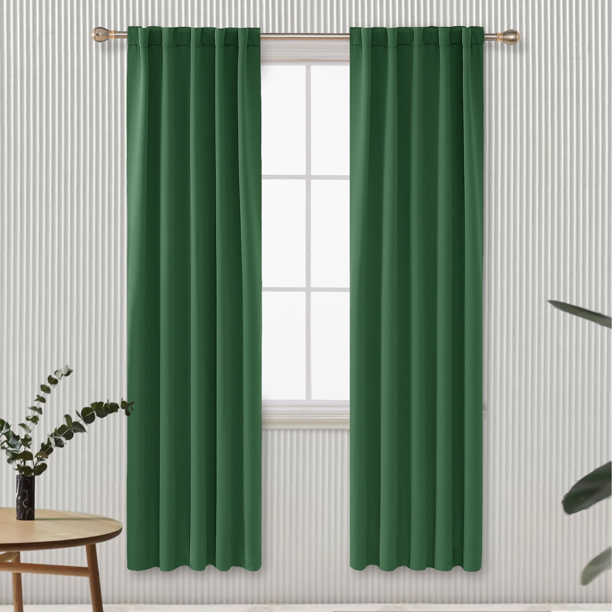 Deconovo Blackout Curtains for Bedroom Back Tab and Rod Pocket
