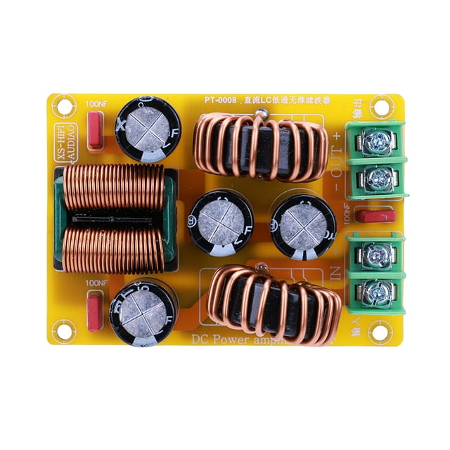 DC LC Low Pass Filter 2A 4A 10A 20A EMI Electromagnetic Interference Filter 50V for Car Amplifier Noise Filtering ,Wide Application