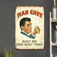 thumbnail image 2 of Placa Metal Vintage Cueva Hombre Pintura Hierro Rectangular Del Pared 20x30cm, 2 of 9