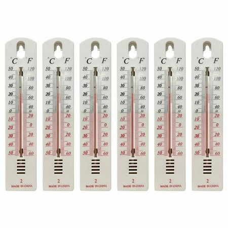 

Room Thermometer Indoor | Wall Mounted Thermometer | Temperature Gauge Meter with ℉/℃ for Indoor Outdoor Home Office Garden (Set of 6)
