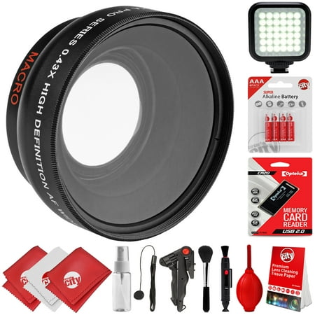 Opteka 0.43x Wide Angle / Macro Panoramic Fisheye Lens for Canon Digital SLR Cameras w/ 18-55mm & 50mm  80D, 77D, 70D, 60D, 7D, T7i, 7D Mark II, T6s, T6i, T6, T5i, T5, T4i, T3i, T3, SL1 &