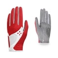 thumbnail image 1 of Guantes de Golf Naiovety para mujer PU antideslizante ajustable transpirable gimnasio Fitness Rojo talla 20, 1 of 6