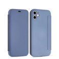 thumbnail image 3 of Funda de silicona líquida con tapa de cuero para iPhone 16 Pro Max 14 12 13 11 15 X XR XS Plus SE2022 Funda protectora de lentes con tapa tipo libro, 3 of 5