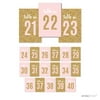 Signature Blush Pink, White, Gold Glittering Party Collection, Table Numbers 21-40, 4x6-inch, 1-Set