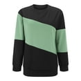 thumbnail image 3 of Sweat à Capuche Zippé pour Femmes, Chandail en Molleton Col Rond en Spandex pour Femmes, Chandail en Molleton à Col Rond Colorblock pour Femmes Manches Longues Pull Décontracté Mignon Léger Ample, 3 of 8