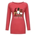 thumbnail image 3 of Pntutb Mujer Casual Cuello Redondo Navidad Manga Larga Estampado Camiseta Top Blusa Pntutb Pntutb-6646, 3 of 7