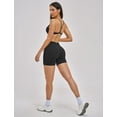 thumbnail image 6 of IBTOM CASTLE Two Piece Workout Sets for Women Y Back Sports Jogger Outfits Bra High Waist Biker Shorts Matching Gym Sets Yoga Pilates Outfits M Black, 6 of 7