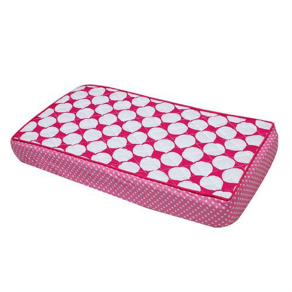 Bacati - Mix N Match Chevron/Dots Purple Girls Quilted Changing Pad Cover
