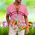 thumbnail image 2 of Wyzesi Chemise Décontractée pour Hommes, Manches Courtes, Impression 3D Verte, Automne, Décontractée, Violet Foncé, 2 of 4