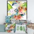 thumbnail image 2 of Designart 'Vital Wild Spring Leaves and Wildflowers III' Modern Framed Canvas Wall Art Print, 2 of 5