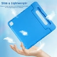 thumbnail image 5 of Allytechgroup Kids Case for Apple iPad Air 13 Inch 2025/2024/ iPad Pro 13" 2024, Silicone EVA Lightweight Handle Design Stand Pencil Holder Case for Kids Girls Boys, Blue, 5 of 7