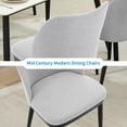 thumbnail image 5 of Dining Chairs Set of 2: Upholstered Fabric Dining Room Side Chairs, Modern Dining Chairs with Padded Seat and Wood Legs-Modern Dining Chairs for Restaurants, Kitchen, Cafe, 5 of 7