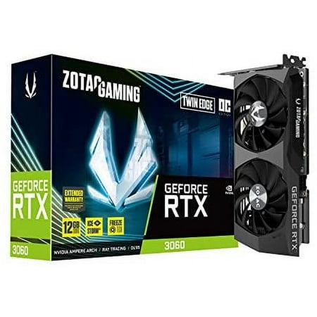Gaming GeForce RTX 3060 Twin Edge OC 12GB GDDR6 192-bit 15 Gbps PCIE 4.0 Gaming Graphics Card, IceStorm 2.0 Cooling, Active Fan Control, Freeze Fan Stop ZT-A30600H-10M