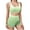 A01-Green, variant on Purple Women's Cute Print Fuzzy Pajamas Set Winter Fleece Loungewear Crop Tank Tops and Shorts 2 Piece Outfits