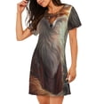 thumbnail image 2 of Vsdgher Renard Mystique avec Motif Halo Chemise de Nuit à Manches Courtes Col Rond Mignonne Robe de Nuit Confortable, 2 of 6