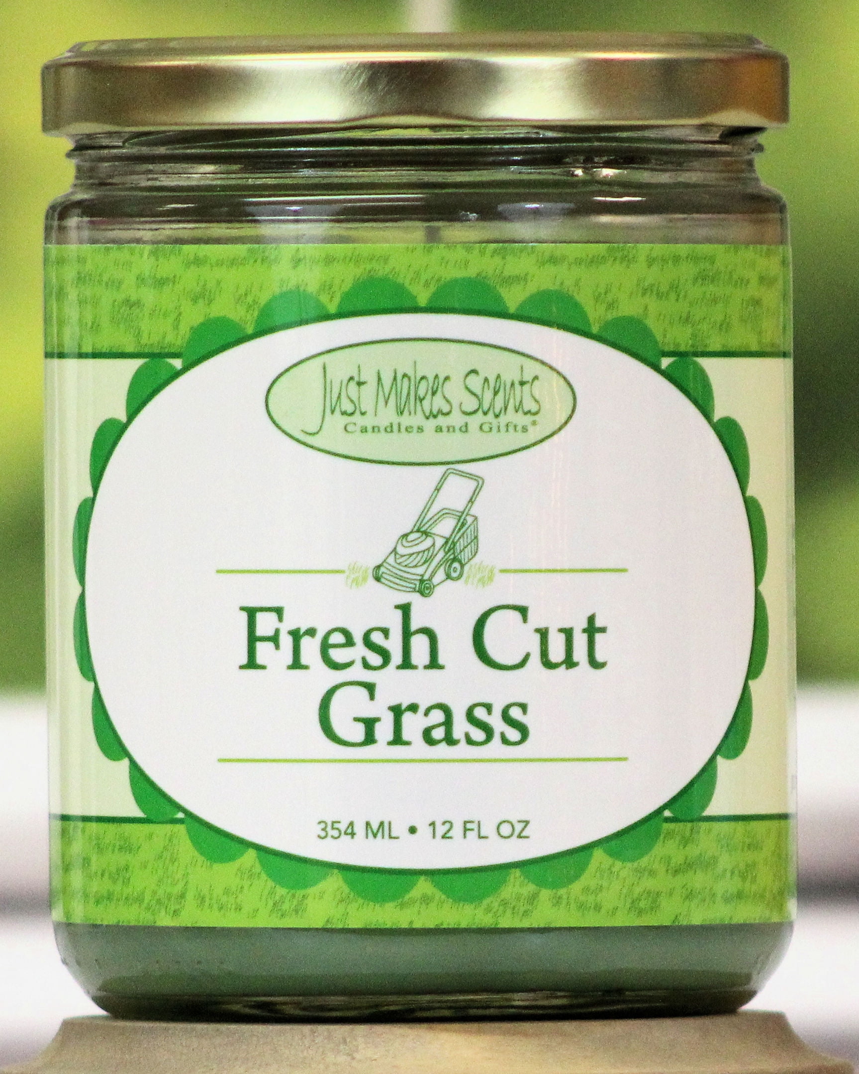Fresh Cut Grass Salsa Jar Candle 12oz -Just Makes Scents Candles & Gifts