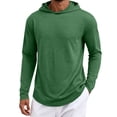 thumbnail image 2 of Turilly Hoodies Mens Solid Color Zip Up Hooded Top Soft Casual Fast Drying Long Sleeve Shirt, 2 of 5