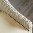 thumbnail image 4 of Furniture of America Rounne Modern Wicker Outdoor Swivel Chair, White, 4 of 5