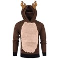 thumbnail image 5 of Hoodies for Men Hoodie Men Autumn Winter Xmas Hoody Fe Ather Hooded Christmas Contrast Color 3D Blouse Top Sweatshirts, 5 of 5