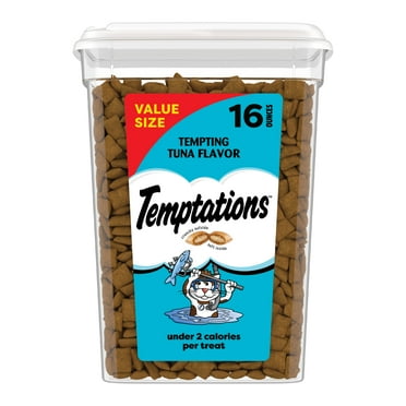 TEMPTATIONS Classic Crunchy and Soft Cat Treats, Tempting Tuna Flavor [Multiple Sizes]